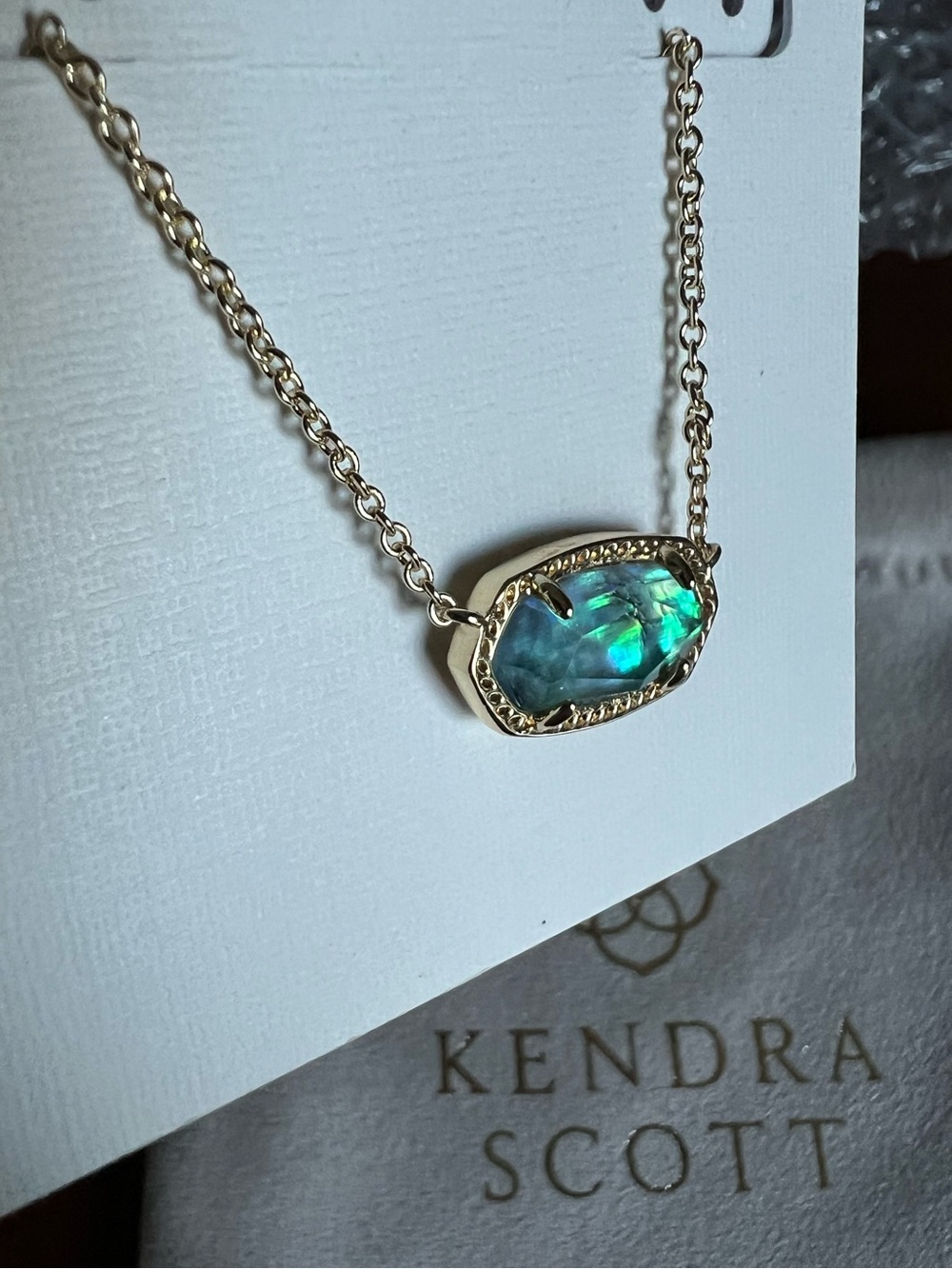 NWT Kendra Scott Elisa Abalone Gold Necklace - Picture 5 of 6
